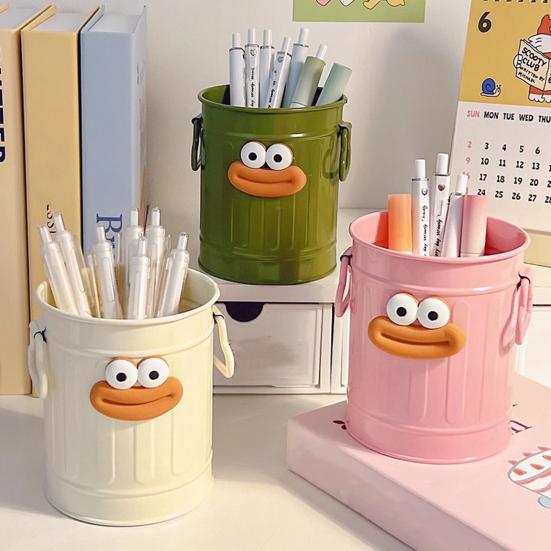 Cartoon Pen Holder Large Capacity Storage Organizer for Pens Pencils Markers Crayons Desk Storage Container for Home Office