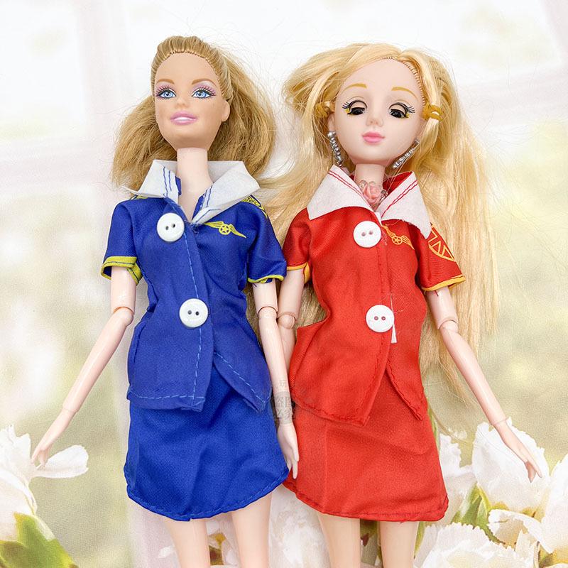 

30cm Doll Stewardess Costume Dress & Accessories