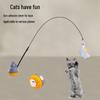 Cat Teasing Stick: Long Steel Wire Rod with Rotating Feather Toy for Kittens