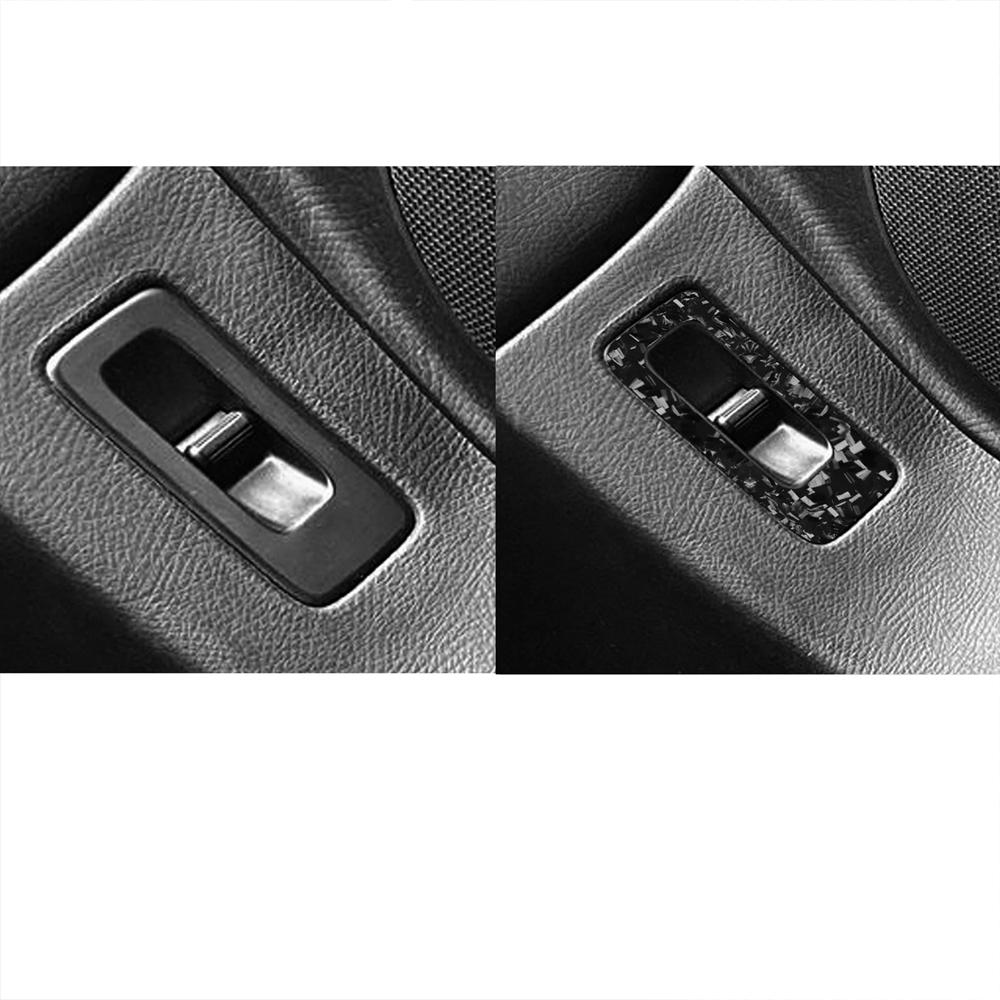 For Toyota Supra A80 MK4 1993-1999 Forged Carbon Fiber Inner Door Button Adjustment Panel Cover Trim Car Accessories Sticker