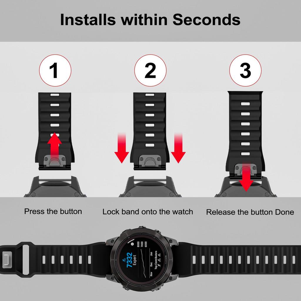 26mm Quick Release Strap for Garmin Fenix 8 51MM 7X 6x 5x 3 TACTIX 7 Enduro 3 2 Descent Mk3 2 1 Quaitx3 Instinct 2x Watch Accessories