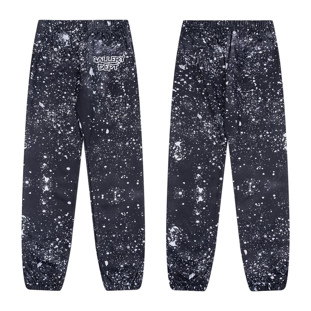 Cross-border Foreign Trade G D Splashing Ink Graffiti Casual Loose Trousers Splicing Couple Leggings Sweatpants Tide Men and Women the Same Style
