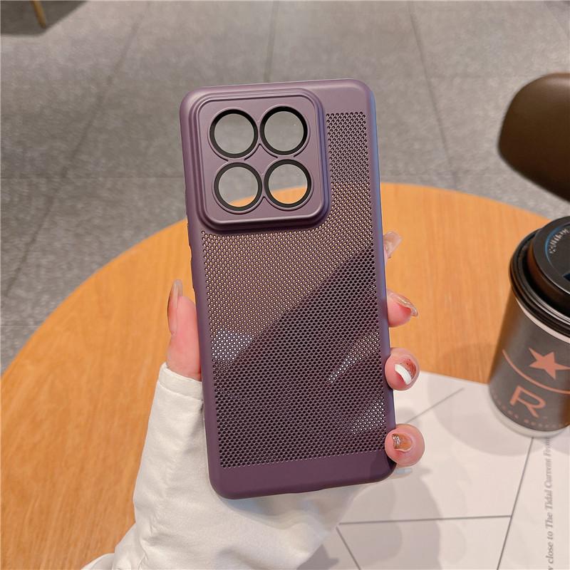 Visiškai dengiantis šilumą išsklaidantis dėklas su objektyvo plėvele, skirtas „Xiaomi 14 13 13T Pro“ itin kvėpuojančiam aušinimo tinkleliui, kietam kompiuterio užpakaliniam apvalkalui