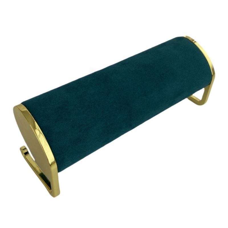 Elegant Bracelet Jewelry Display Stand Delicate Long Plush Jewelry Display for Watches and Bangles with Metal Support