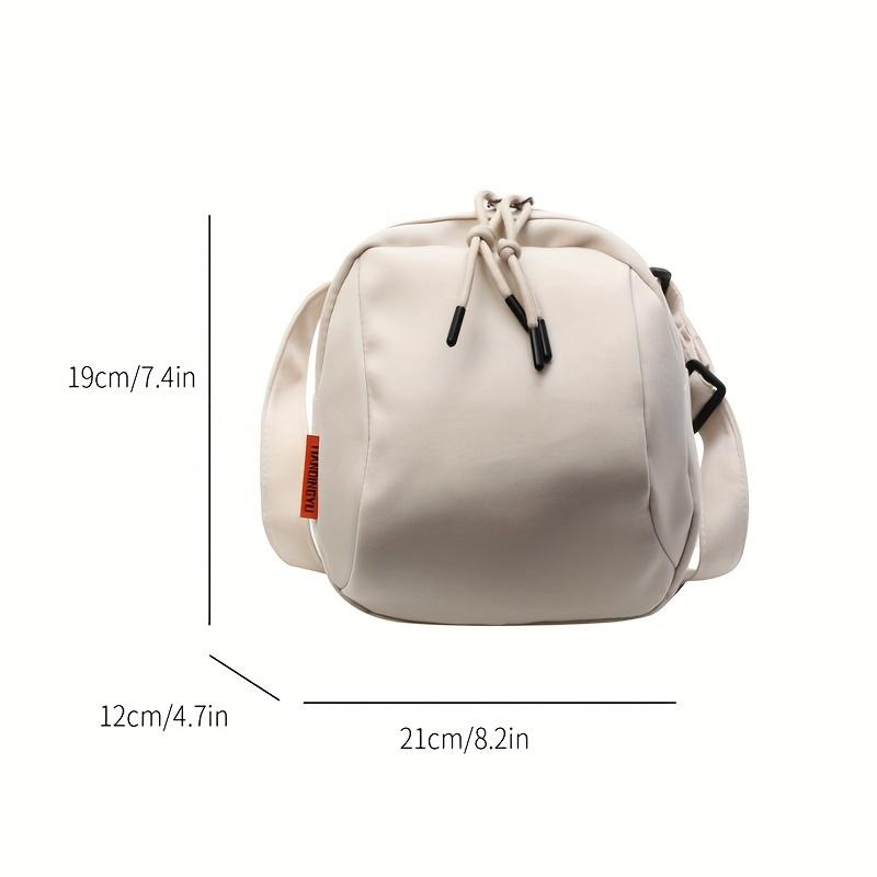 [Stylish Crossbody Bag] Stylish Nylon Women's Crossbody Bag - Solid Color, Casual Urban Design, Front Zipper Pocket