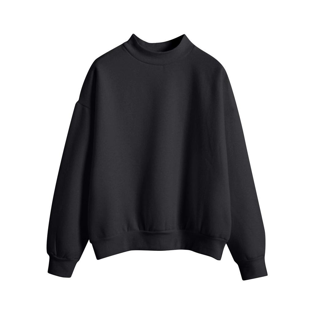 Teen Girls Solid Color Tops Cute Fashion Youth Long Sleeve Oversized Sweatshirts Teen Tops Winter Preppy Style Clothing