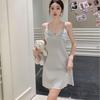 Pajamas new summer women's sexy suspender pajamas ice silk pure wind with chest pad V-neck mood pajamas temptation