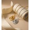 Yhpup New Stainless Steel Necklace Pendant Geometry Stylish Unique Attractive Women Collar Jewelry Water Resistant