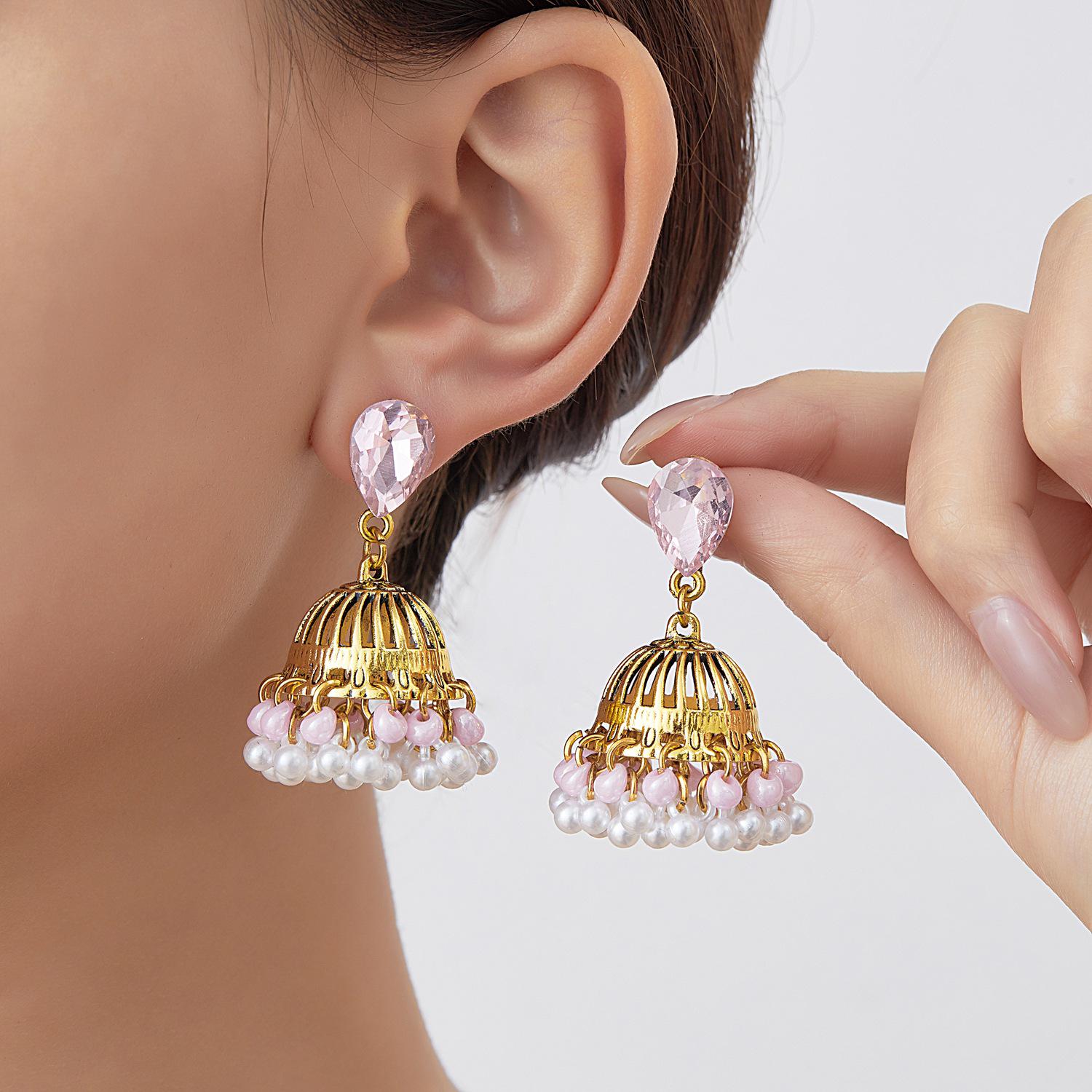 Bohemian Ethnic Colorful Bell Earrings - Popular European  American Studs and Dangles