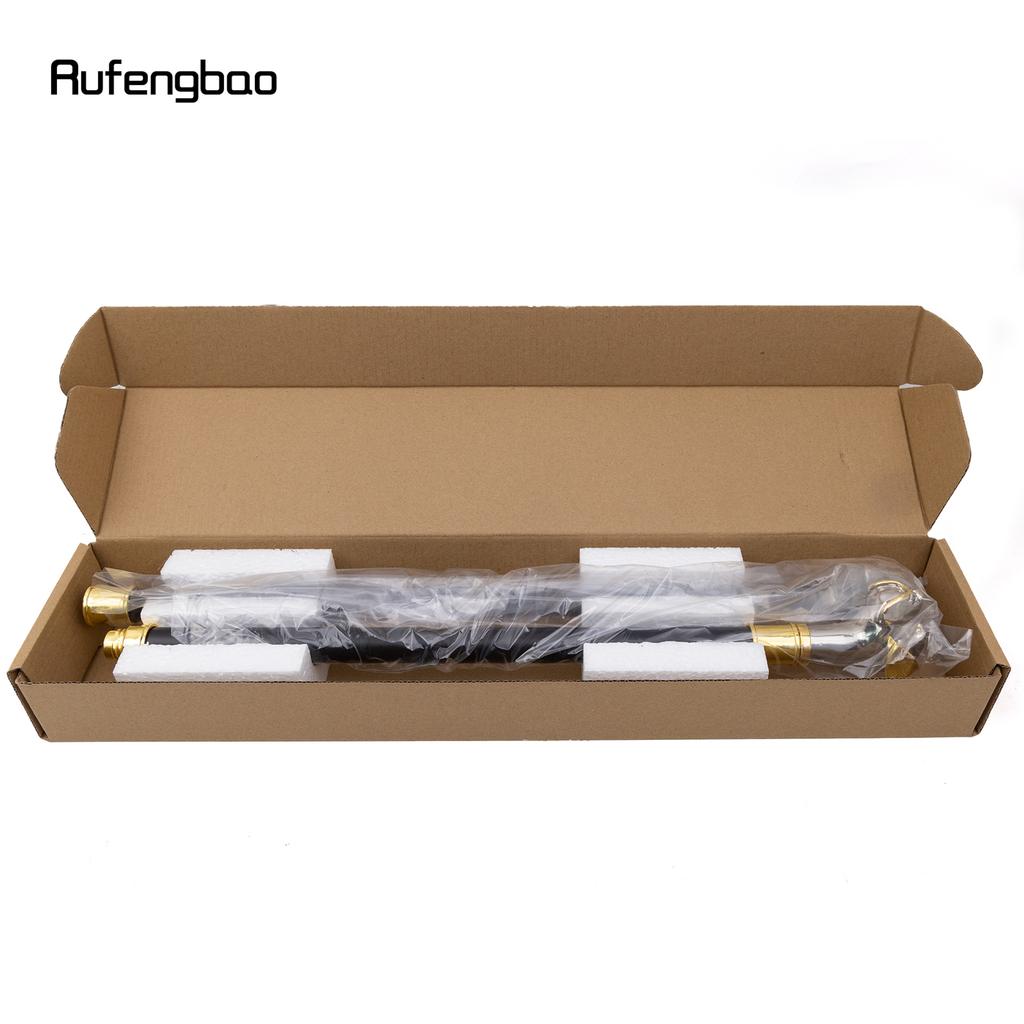 Golden Silver Dog Handle Luxury Pattern Pekingese Stick Party Fashion Walking Stick Decorative Cospaly Cane Knob Crosier 92cm