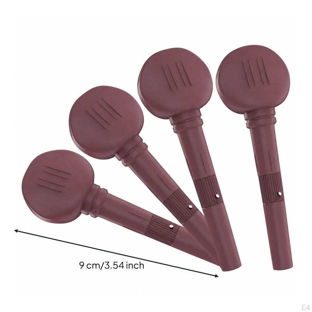 4 Pieces Mechanical Violin Tuning Peg Lightweight ABS Portable