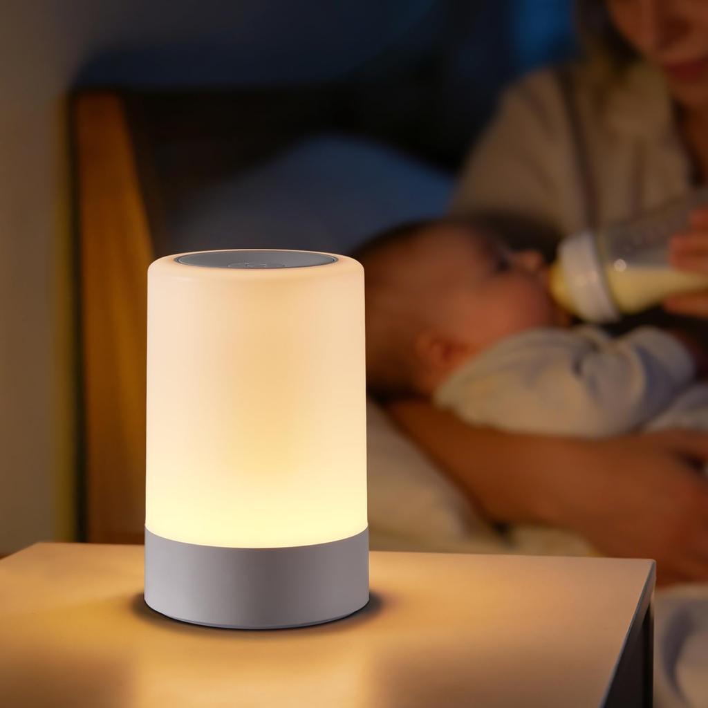 G Keni Nursing Light Night Light Touch Control Stepless Dimming Memory Function USB Rechargeable Cordless Warm White Bedside Lamp for Nighttime
