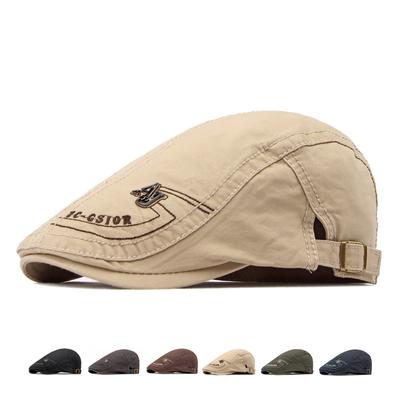Baumwoll-Baskenmütze für Herren, Newsboy-Mütze für Herren, Frühling, Sommer, britische Retro-Baskenmütze, Gatsby-Malermütze, Fahrer-Efeu-Hut, flache Kappe
