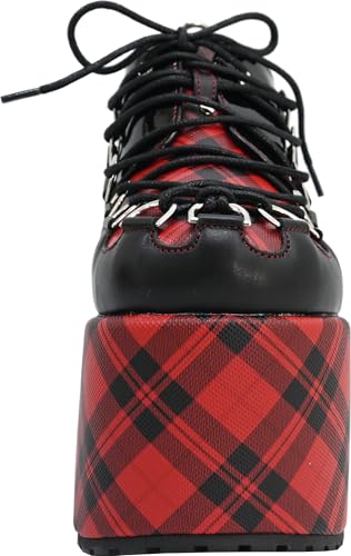 Yosuke Platform Shoes, 4460070, Women's, Black/Red, Sizes 23.0cm-23.5cm