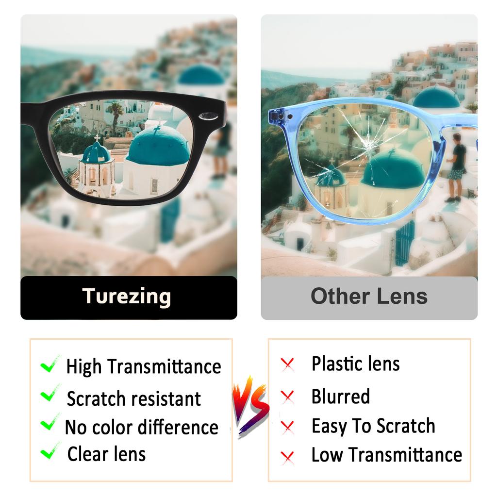 Turezing Reading GlassesMen And Women Blue Light Blocking Anti Fatihue Anti UV Camouflage Optical Lenses With Medical Recipe