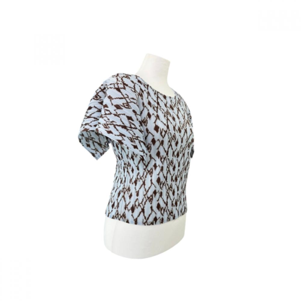 LA VITA JUNKO Print Flutter Sleeve Tee Lssts39p