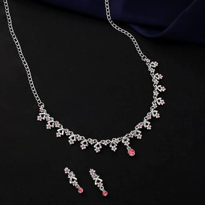 Jewellery Set for Women and Girls Crystal Bridal Jewellery Set for Wedding | Bridal Jewellery Set
