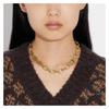 COACH Classic Logo Thick Chain Necklace Women's Gold