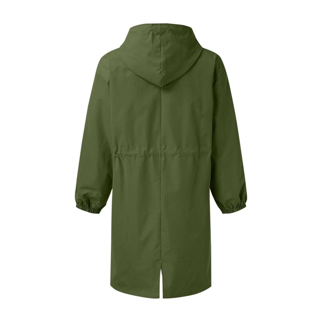 Children's Fashionable Oversized Trench Coat Casual Long-Sleeve Solid-Color Girls' Jacket