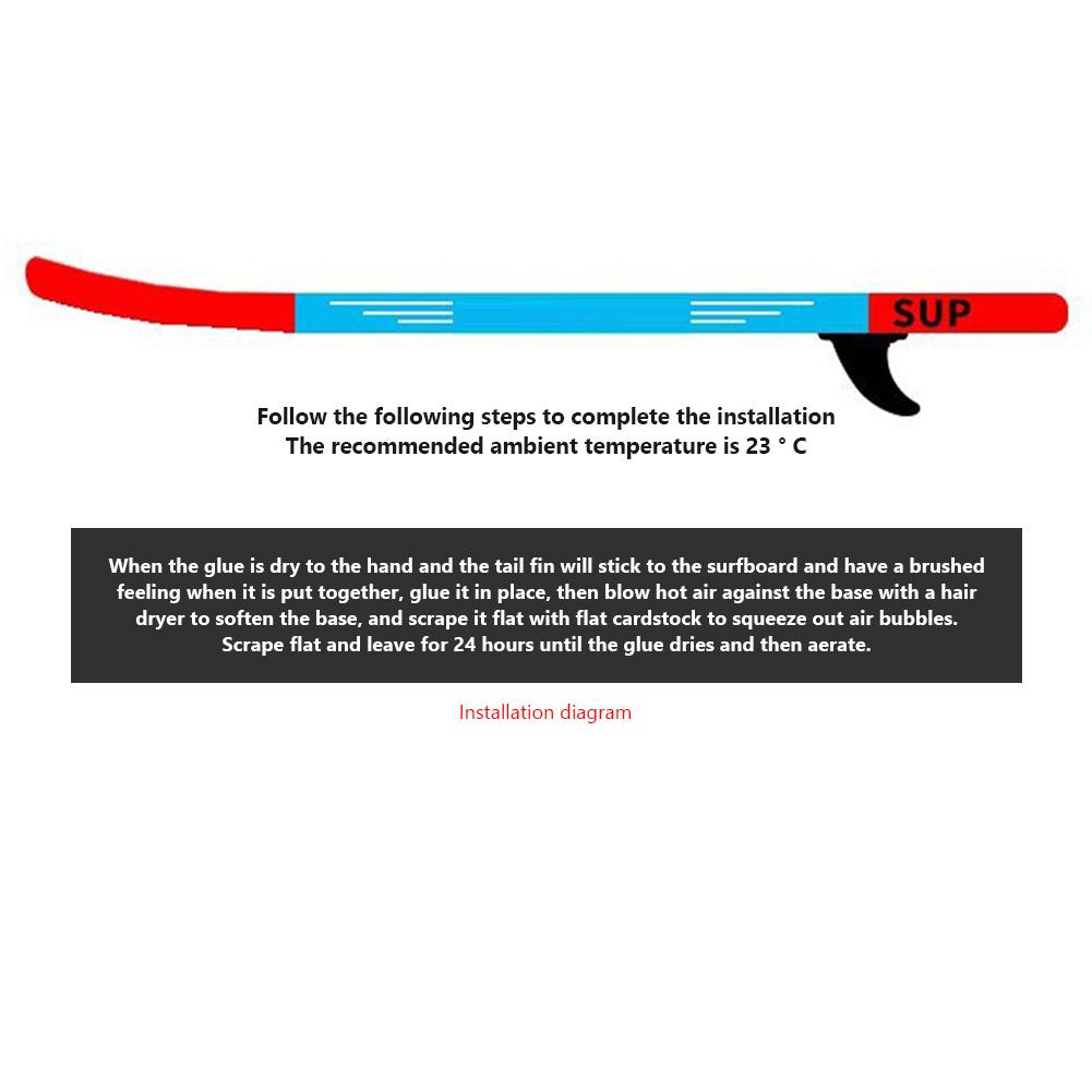 Paddleboard Detachable Center Fin Replacement, 7.4x4.3in Inflatable Paddle Board Fin Surf & SUP Single Fin Detachable Center Fin For Beginners