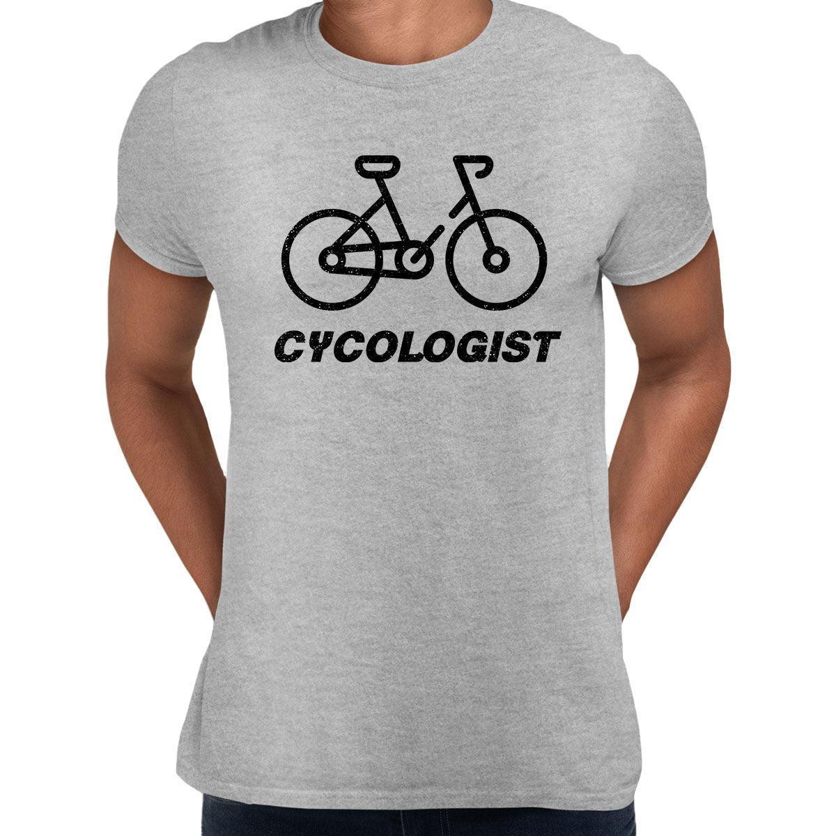 Cycologist Cycle T-shirt Funny Gift Bike BMW Mountain Top Adult Tee Unisex T-Shirt S серый