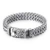 European and American Personalized Titanium Steel Keel Chain Bracelet, Punk Style Men's Diamond-encrusted Skull Bracelet