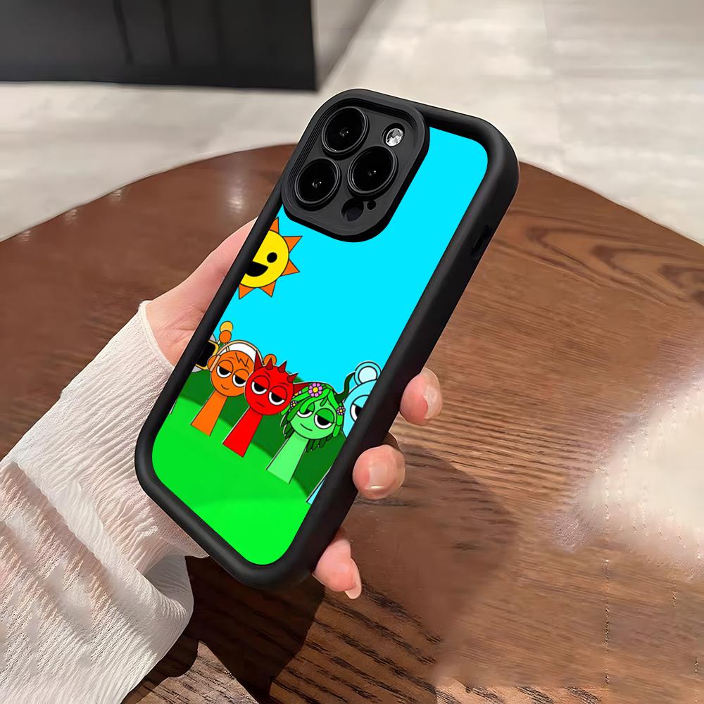 Cartoon Game Sprunki Phone Case For IPhone 17 Pro Max 15 Pro 16 14 Plus 12 13 Mini 11 Pro Shockproof Soft Cover