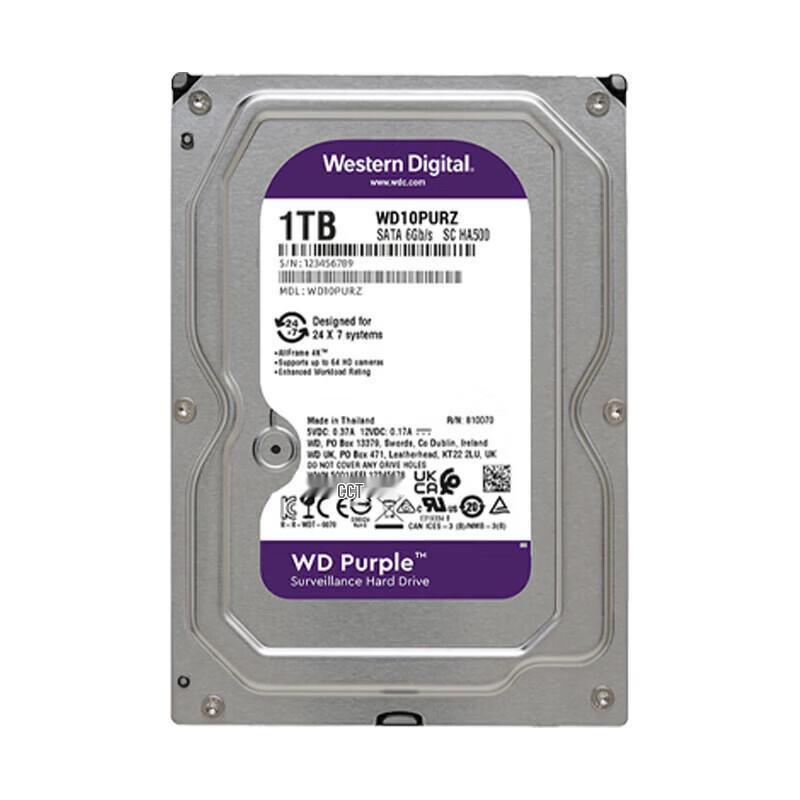 

WD Purple 1TB Surveillance Hard Drive