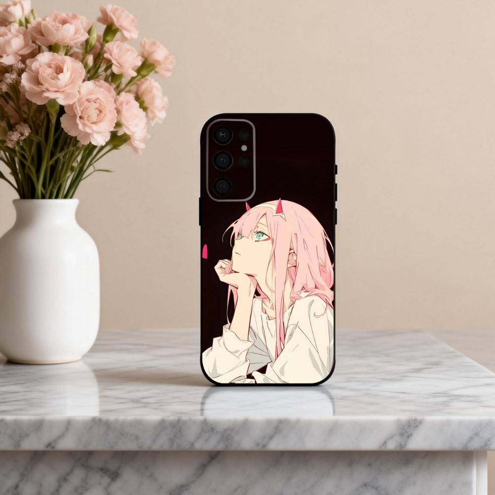 D-Darling in The F-Franxx Z-Zero Two Phone Case For Samsung S25,24,23,22,30,21,10,9,Ultra,Plus,Lite,FE,4,5 G Soft Black Case