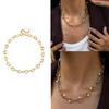 Fashionable Simulated Pearls Charm Necklace Lightweight Design Daily Wear Formal Event Collarbone Chain Gift