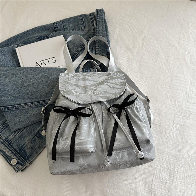 

Premium bow backpack women s new fashion travel bag backpack student casual schoolbag сірий колір