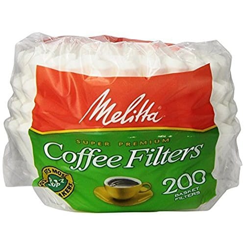 Melitta Basket Coffee Filters, White (8 to 12-Cup), 200-Count Filters