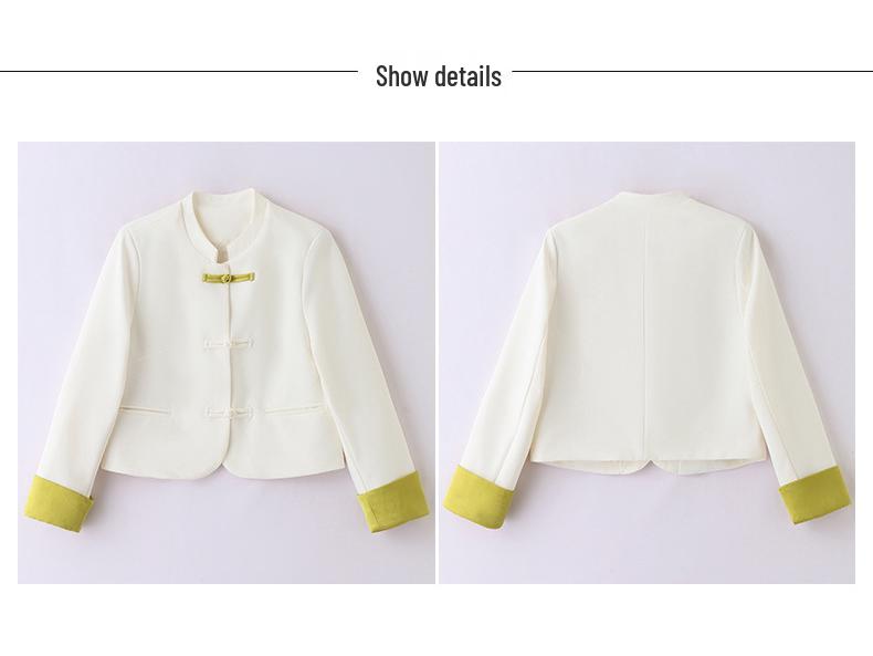 2024 Autumn Women's Two-Piece Set: Pan Buckle Jacket & Mid-Length Skirt - New Chinese National Style DJ5803