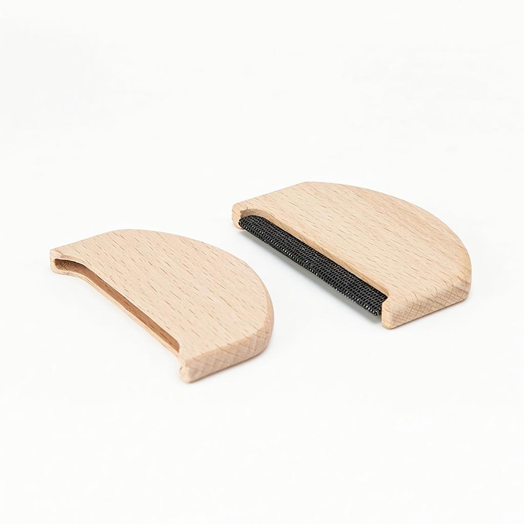 Manual Wool Fleece Pilling Remover, Sweater Pill Shaver, Clothing De-fleecer Tool, Wood Handle, No Electricity Needed, for Woolen Coats & Sweaters