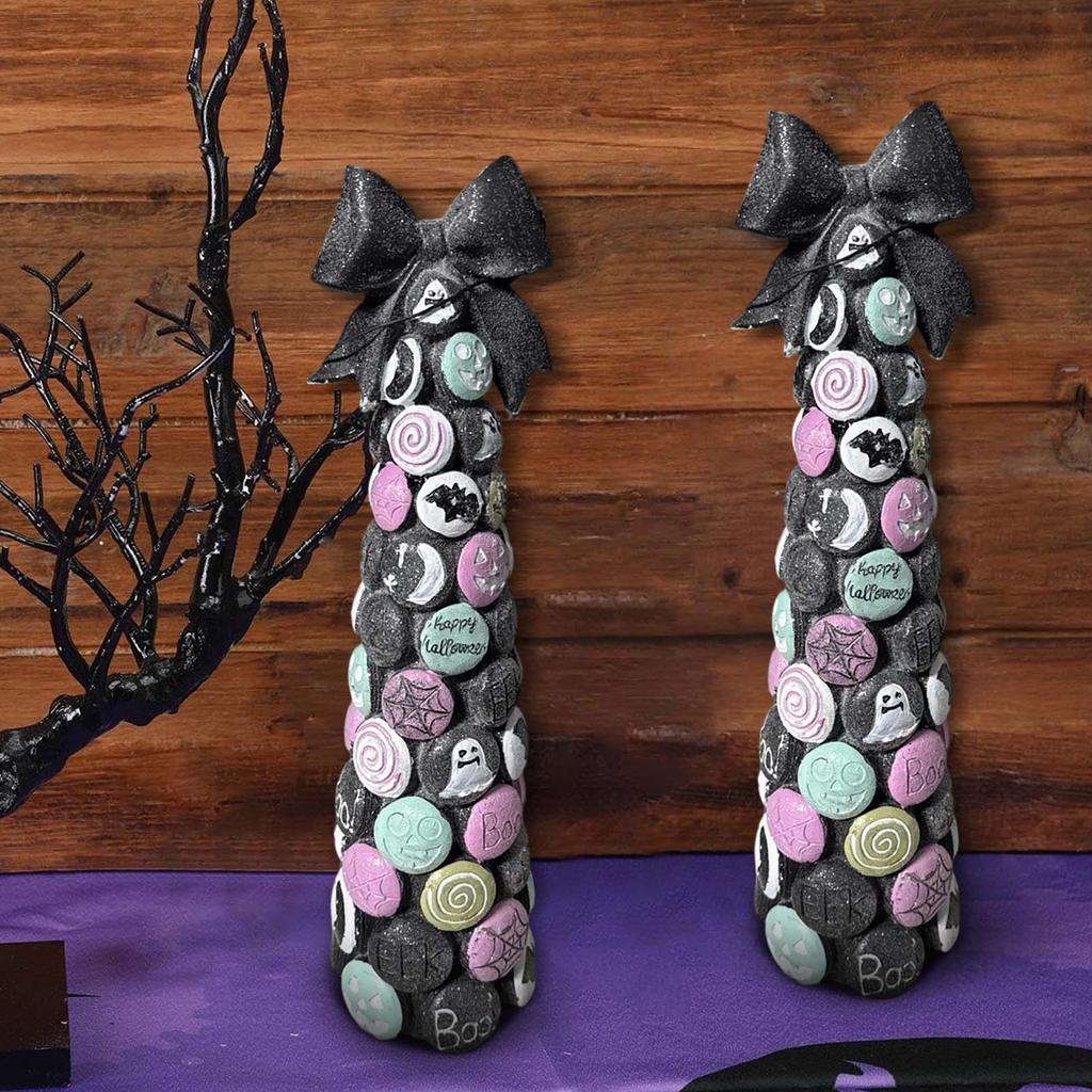 Halloween Black Bow Weird Tree Desktop Ornament,Holiday Decorations,Holiday Gifts For Friends