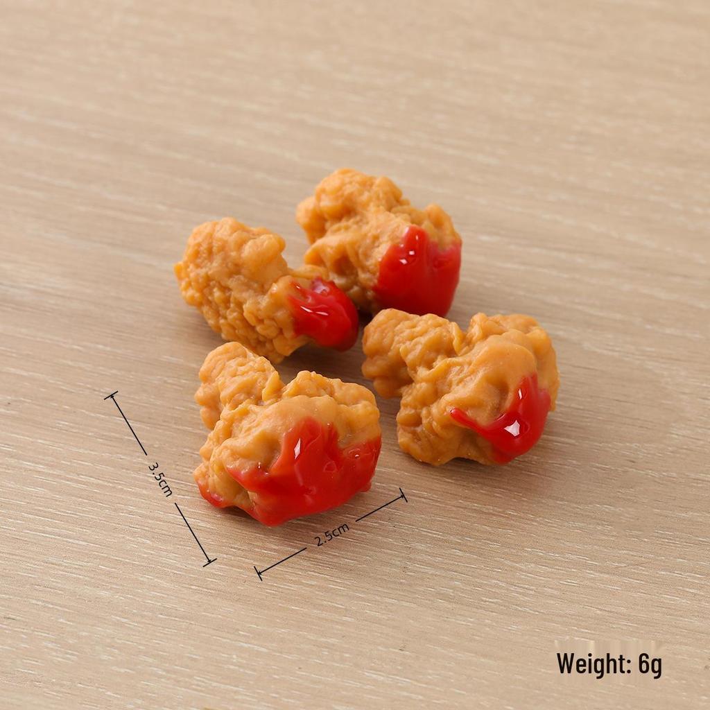 Vassoio Mini Snack: Anelli di Calamari, Patatine Fritte, Popcorn, Patatine, Nuggets di Pollo - Foto di Modelli Giocattolo