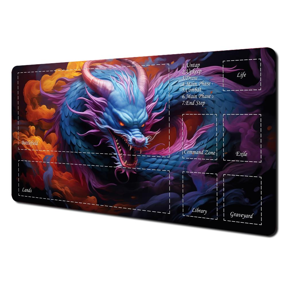 Fantasy Green Forest Playmat Nature Scenery Large Tcg Card Game Mat NonSlip Rubber Desk Pad For Gaming