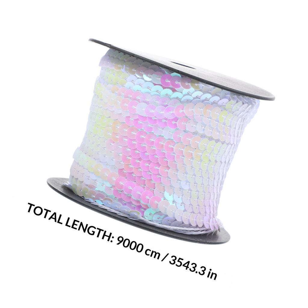 1 Roll PVC Sequins Round DIY Craft Sequins for Clothing Bags Jewelry Making Party Wedding Birthday Shower Decor Hand Sewing
