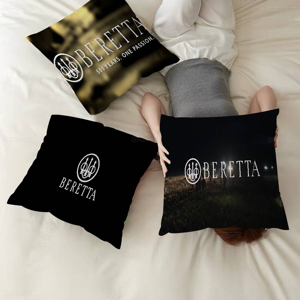 Gun B-Beretta logo Personalized Pillow Dust Cover Bedroom Kids Party Decoration Pillowcase Birthday Children Gift