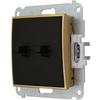 Switch Module Without Frame Double Usa Karlik Mini Color Matt Black/gold