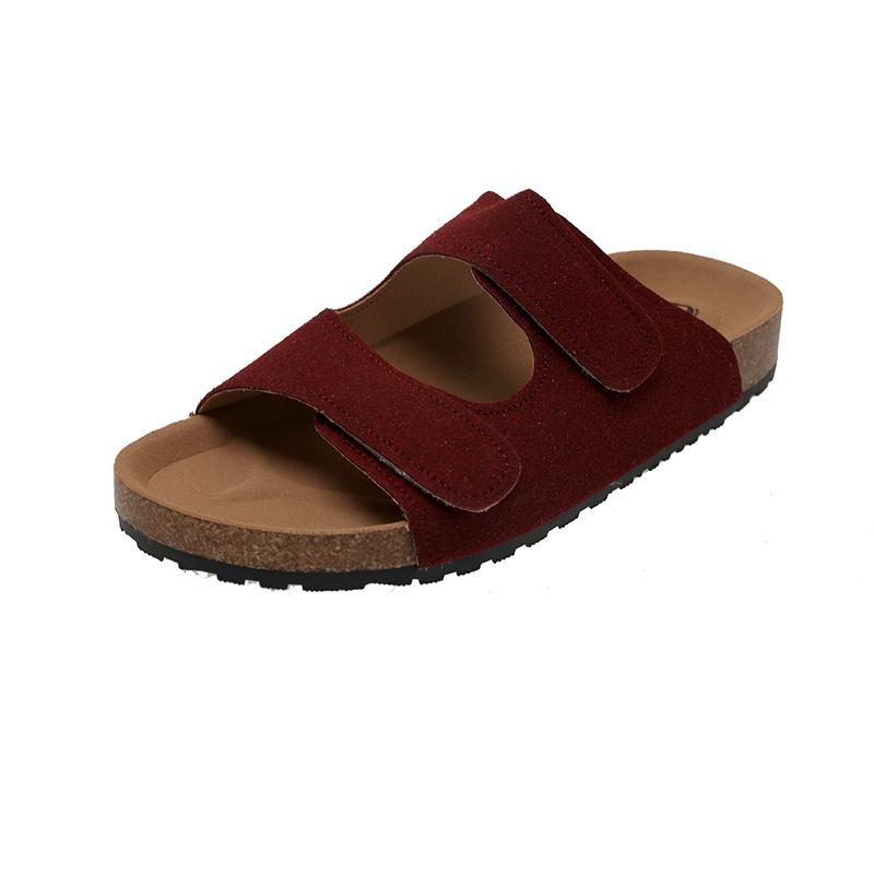 

Модные новые женские замшевые клоги-тапочки Crestar, сандалии с мягкой стелькой и поддержкой свода стопы, обувь для улицы, пляжа, замшевые клоги-тапочки, шлепанцы 43 красный