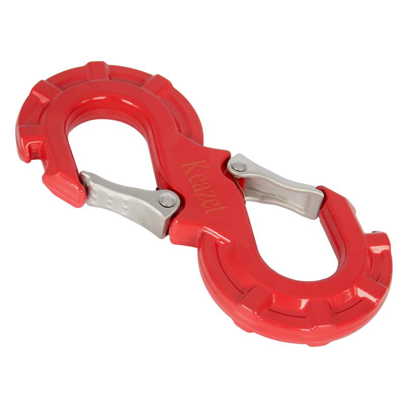 car tow hook adaptations solid forged S-shaped trailer hook tow Off road towing rescue красный