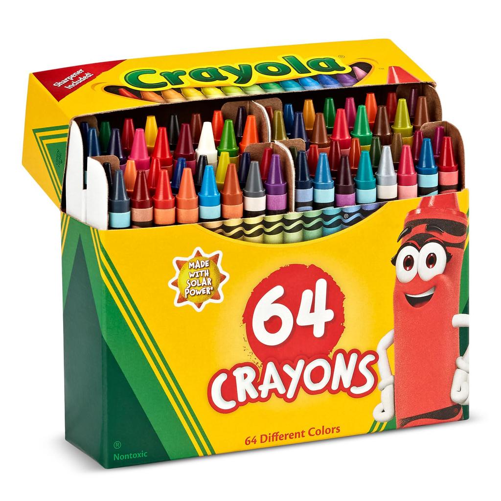 Crayola 64 with Crayon Genuine Item Number 520064 Crayons, Colors, Sharpener, Product,