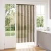 Insect Screen Door Curtain Chenille Dark Brown and Beige