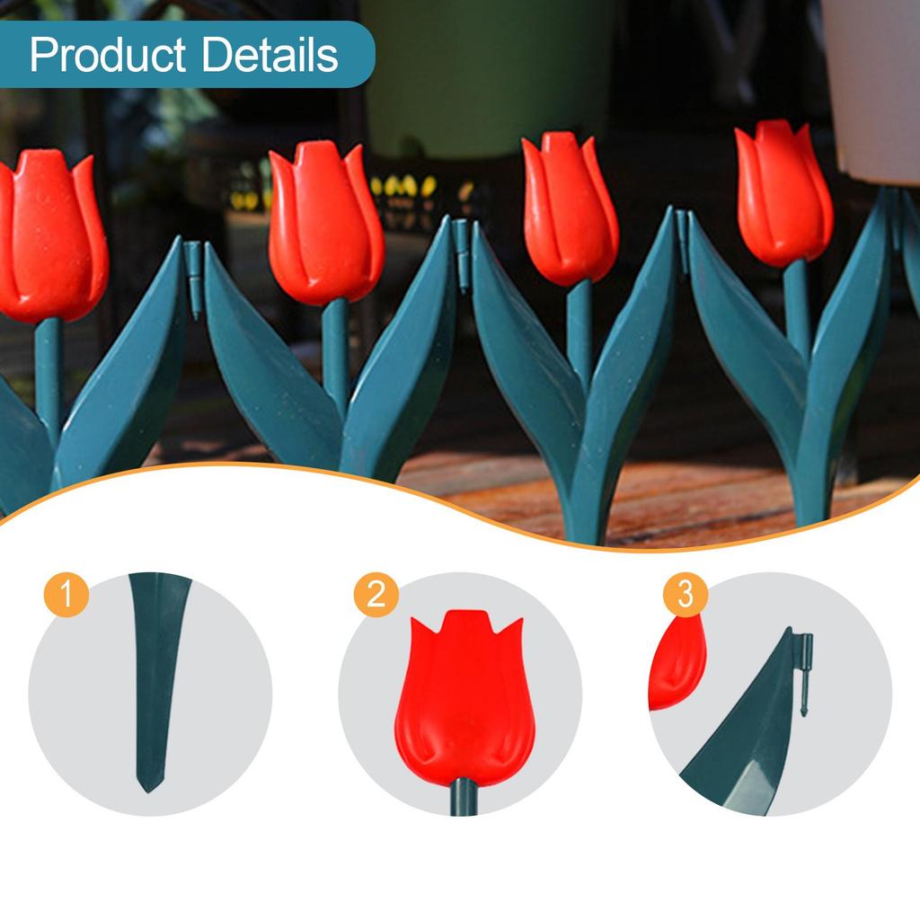 10 ks Obrubník pro tulipánovou zahradu Obrubník pro květinový záhon Dekorativní plot Zahradní oplocení Okraj pro venkovní příjezdovou cestu Chodník Zahradní dekorace