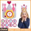 Children Day Gift Handmade Birthday Party Hat Interchangeable Numbers Crown Adjustable Size for Girls Boys Birthday Party Decor