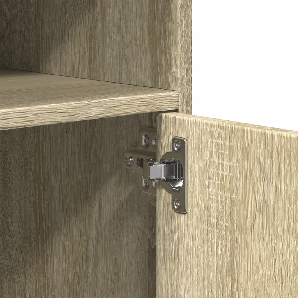 Mobile Cabinet in Sonoma Oak Finish 60 x 48 x 81 cm Engineered Wood