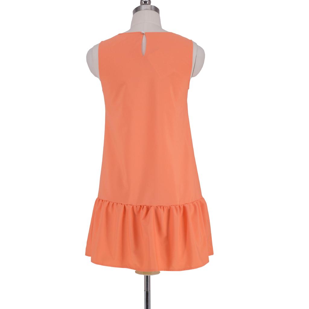 Dámské letní šaty bez rukávů s kulatým výstřihem, s kulatým výstřihem, ležérní šaty, dámské, venkovní, prázdninové párty minišaty