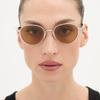 Round Small Frame Sunglasses Metal  New European and American Sunglasses Ins Same Style Fashion Trendy Women