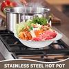 HOLIDYOYO Tabletop Shabu and Sukiyaki Pot, 20cm Diameter, Stainless Steel, Non-Stick, with Double-Ring Dry Edges, for Shabu-Shabu and Ramen, Perfect F